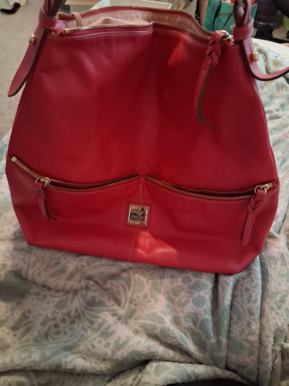 Dooney & Bourke Hot Pink Large Leather Tote Bag